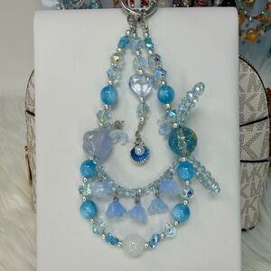 Elegant Blue Beaded charm